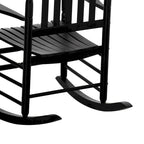 Outsunny Traditional Wooden High-Back Rocking Chair for Porch, Indoor/Outdoor - 26.25  x 34  x 45.75