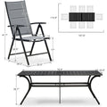 PURPLE LEAF Outdoor Patio Dining Set Folding Chairs And Table