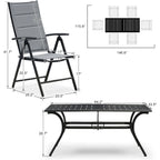 PURPLE LEAF Outdoor Patio Dining Set Folding Chairs And Table
