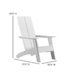 Modern Dual Slat Back Indoor/Outdoor Adirondack Patio Chair