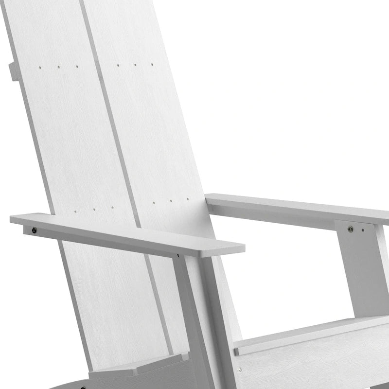 Modern Dual Slat Back Indoor/Outdoor Adirondack Patio Chair