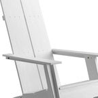 Modern Dual Slat Back Indoor/Outdoor Adirondack Patio Chair