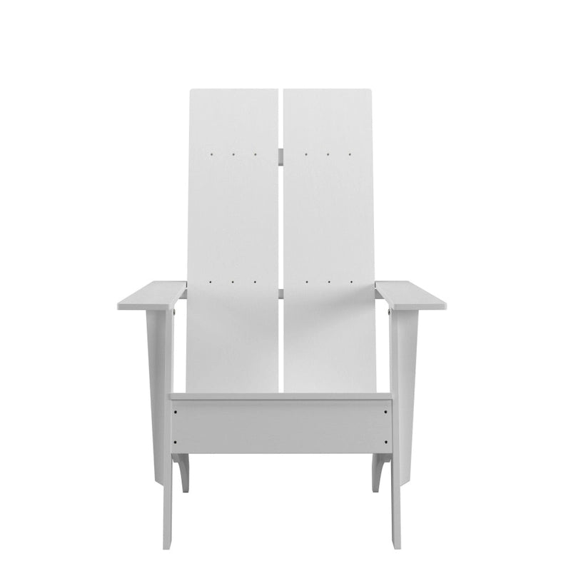 Modern Dual Slat Back Indoor/Outdoor Adirondack Patio Chair