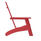 Modern Dual Slat Back Indoor/Outdoor Adirondack Patio Chair
