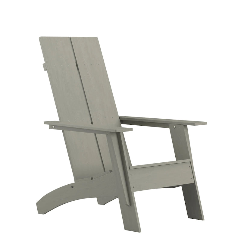 Modern Dual Slat Back Indoor/Outdoor Adirondack Patio Chair
