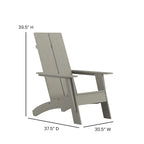 Modern Dual Slat Back Indoor/Outdoor Adirondack Patio Chair