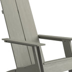 Modern Dual Slat Back Indoor/Outdoor Adirondack Patio Chair