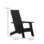 Modern Dual Slat Back Indoor/Outdoor Adirondack Patio Chair