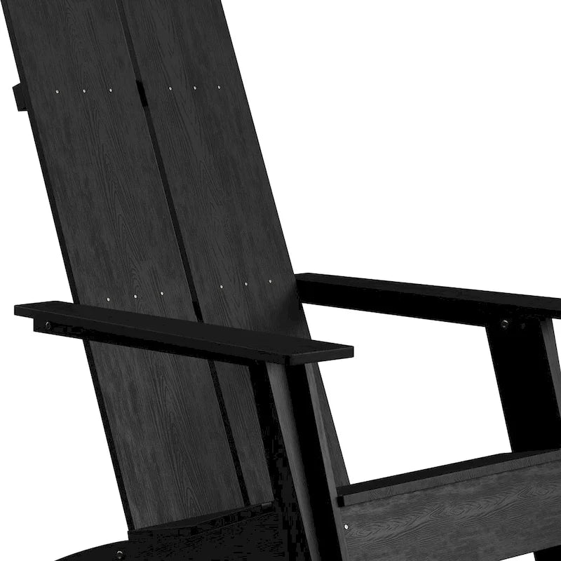 Modern Dual Slat Back Indoor/Outdoor Adirondack Patio Chair