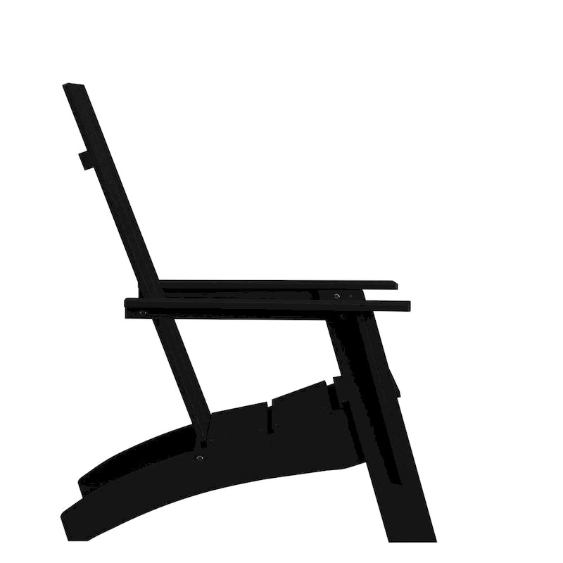 Modern Dual Slat Back Indoor/Outdoor Adirondack Patio Chair