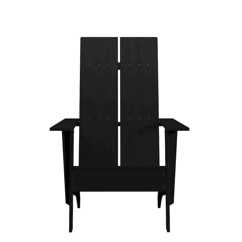 Modern Dual Slat Back Indoor/Outdoor Adirondack Patio Chair