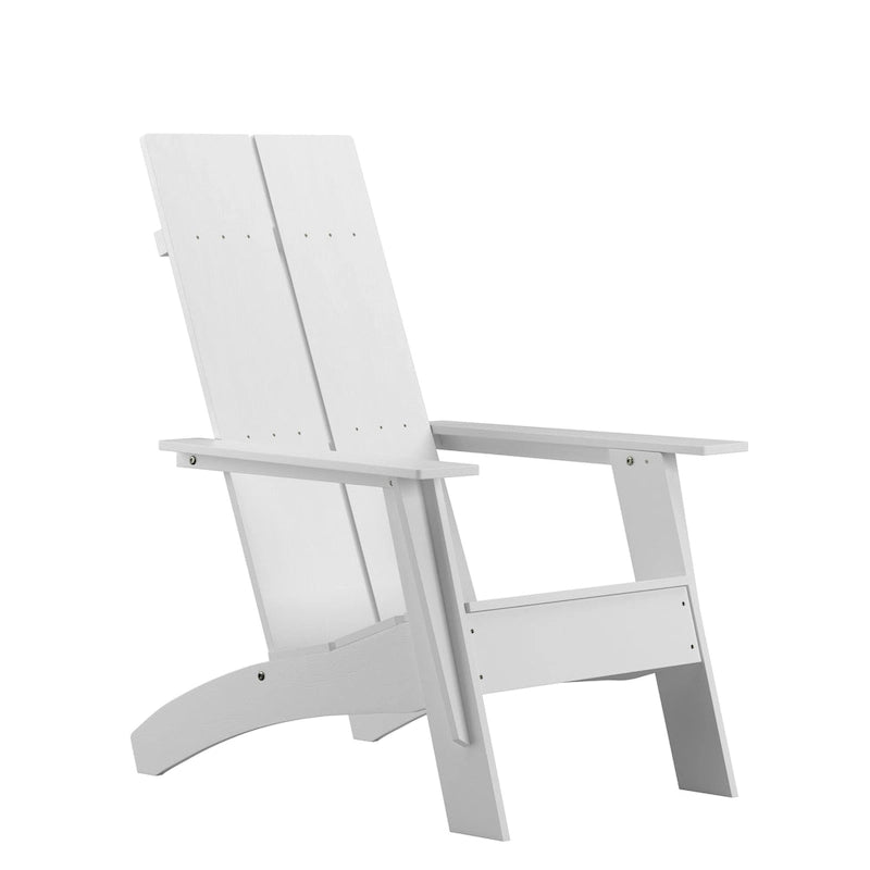 Modern Dual Slat Back Indoor/Outdoor Adirondack Patio Chair