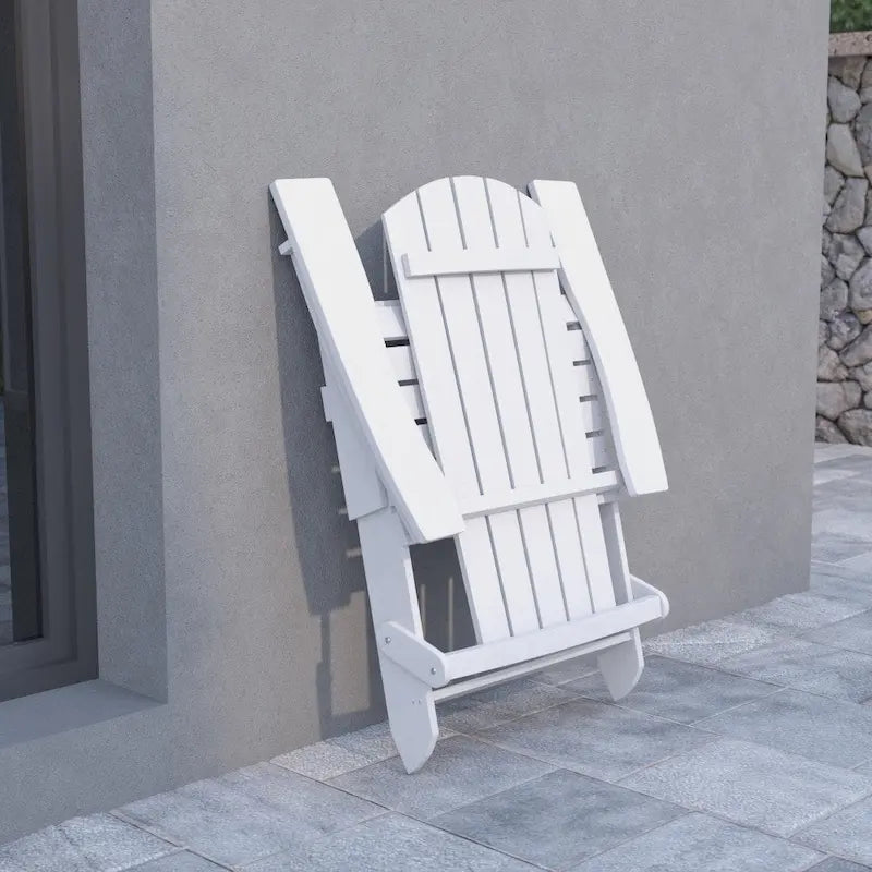 Poly-resin Folding Adirondack Indoor/Outdoor Patio Chair (Set of 4)
