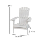 Poly-resin Folding Adirondack Indoor/Outdoor Patio Chair (Set of 4)
