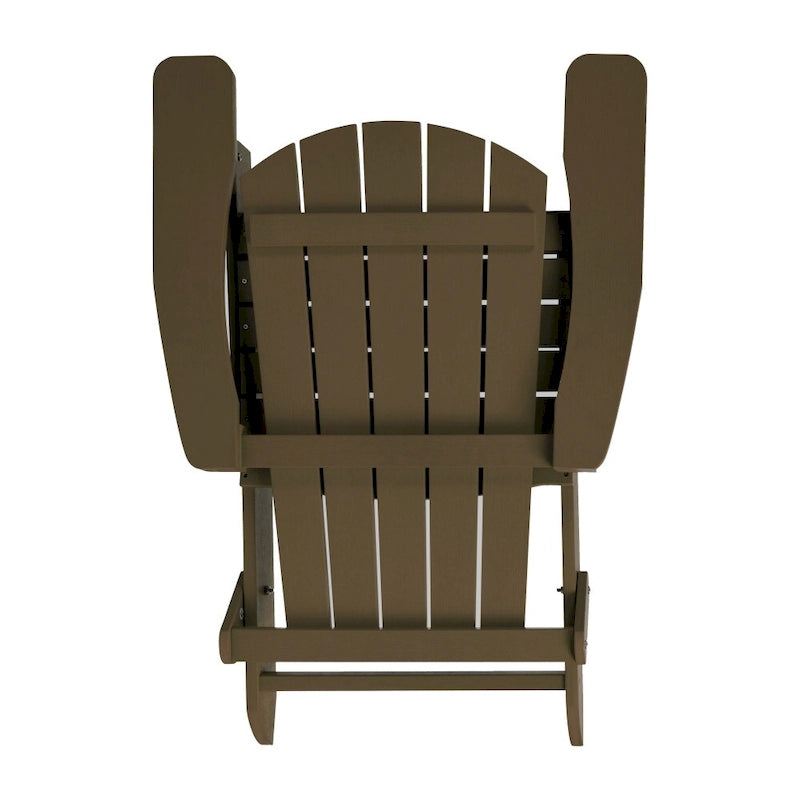 Poly-resin Folding Adirondack Indoor/Outdoor Patio Chair (Set of 4)