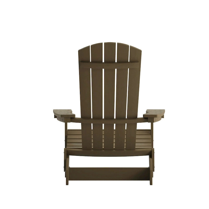 Poly-resin Folding Adirondack Indoor/Outdoor Patio Chair (Set of 4)