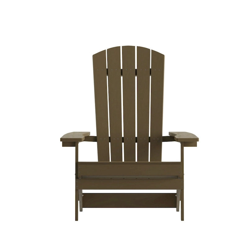 Poly-resin Folding Adirondack Indoor/Outdoor Patio Chair (Set of 4)