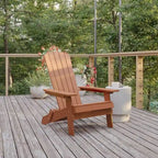 Poly-resin Folding Adirondack Indoor/Outdoor Patio Chair (Set of 4)