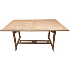 Seven Seas Teak San Juan Teak Wood Rectangular Outdoor Patio Extension Table, 71 to 94 inch (Table Only)
