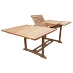 Seven Seas Teak San Juan Teak Wood Rectangular Outdoor Patio Extension Table, 71 to 94 inch (Table Only)