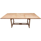 Seven Seas Teak San Juan Teak Wood Rectangular Outdoor Patio Extension Table, 71 to 94 inch (Table Only)