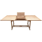 Seven Seas Teak San Juan Teak Wood Rectangular Outdoor Patio Extension Table, 71 to 94 inch (Table Only)