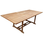 Seven Seas Teak San Juan Teak Wood Rectangular Outdoor Patio Extension Table, 71 to 94 inch (Table Only)