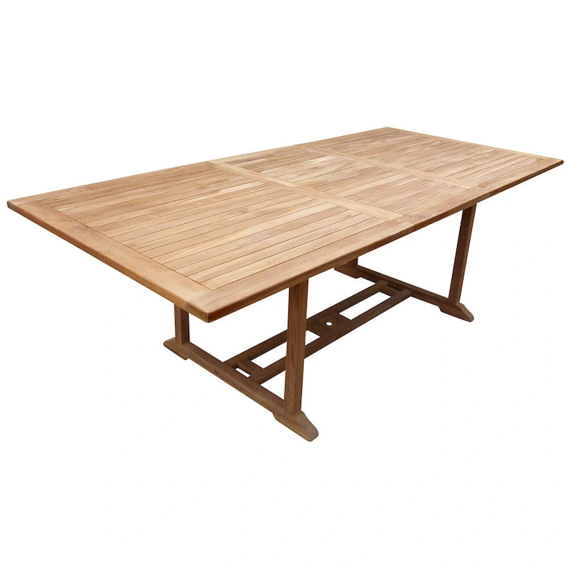 Seven Seas Teak San Juan Teak Wood Rectangular Outdoor Patio Extension Table, 71 to 94 inch (Table Only)