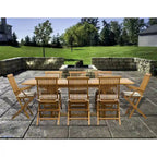Seven Seas Teak San Juan Teak Wood Rectangular Outdoor Patio Extension Table, 71 to 94 inch (Table Only)