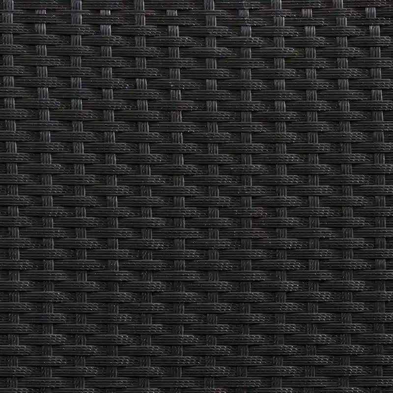 Parksville Black Wicker Rattan Round Coffee Table