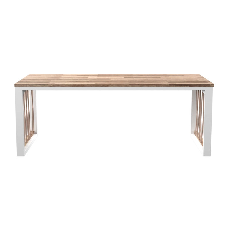 SEI Furniture Wilsey Contemporary Natural Acacia Wood Coffee Table with Rope Detail