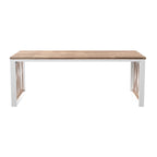 SEI Furniture Wilsey Contemporary Natural Acacia Wood Coffee Table with Rope Detail