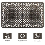 Karlhome Outdoor 59 inch Cast Aluminum Dining Table with Umbrella Hole