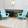 Sunnydaze All-Weather Adirondack Chair with Drink Holder - Set of 2