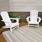 Sunnydaze All-Weather Adirondack Chair with Drink Holder - Set of 2