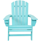 Sunnydaze All-Weather Adirondack Chair with Drink Holder - Set of 2