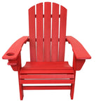 Sunnydaze All-Weather Adirondack Chair with Drink Holder - Set of 2