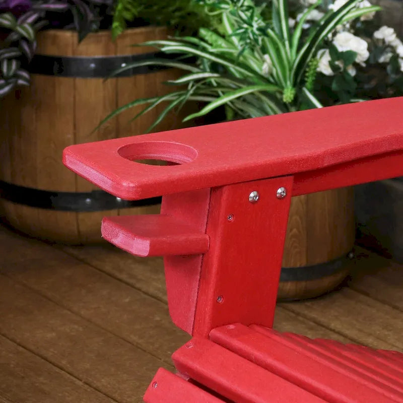 Sunnydaze All-Weather Adirondack Chair with Drink Holder - Set of 2