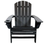 Sunnydaze All-Weather Adirondack Chair with Drink Holder - Set of 2