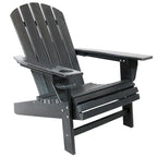 Sunnydaze All-Weather Adirondack Chair with Drink Holder - Set of 2