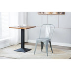 Metal Dining Chairs Set of 2, Stackable Indoor Outdoor