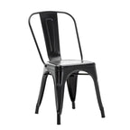 Metal Dining Chairs Set of 2, Stackable Indoor Outdoor