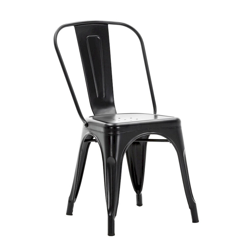 Metal Dining Chairs Set of 2, Stackable Indoor Outdoor