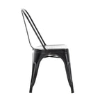 Metal Dining Chairs Set of 2, Stackable Indoor Outdoor