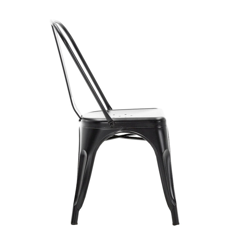 Metal Dining Chairs Set of 2, Stackable Indoor Outdoor