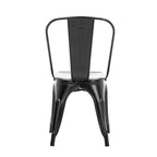 Metal Dining Chairs Set of 2, Stackable Indoor Outdoor