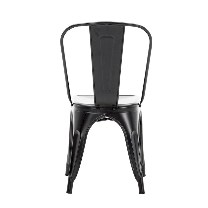 Metal Dining Chairs Set of 2, Stackable Indoor Outdoor