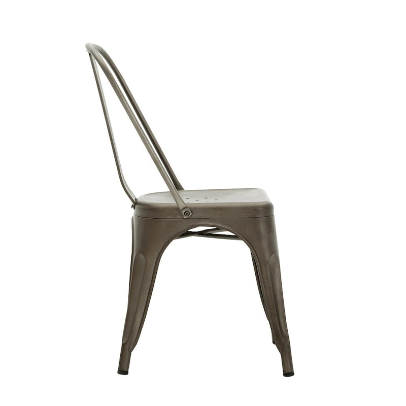 Metal Dining Chairs Set of 2, Stackable Indoor Outdoor