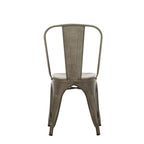 Metal Dining Chairs Set of 2, Stackable Indoor Outdoor