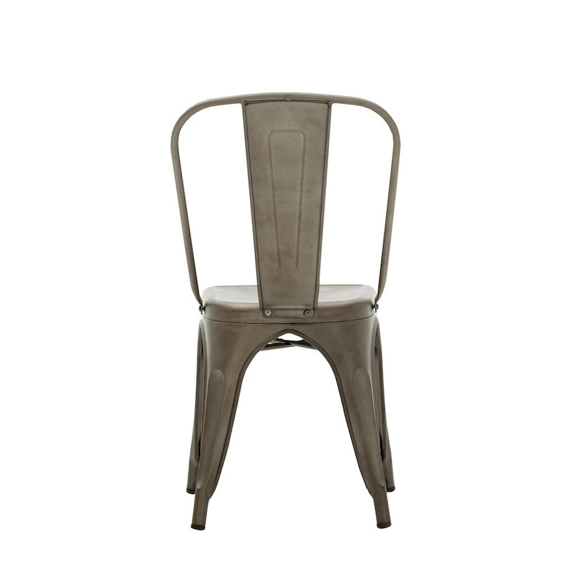 Metal Dining Chairs Set of 2, Stackable Indoor Outdoor